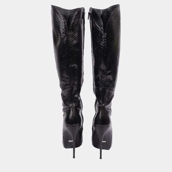Gucci Python black boots high heel 39.5 - Picture 2 of 13
